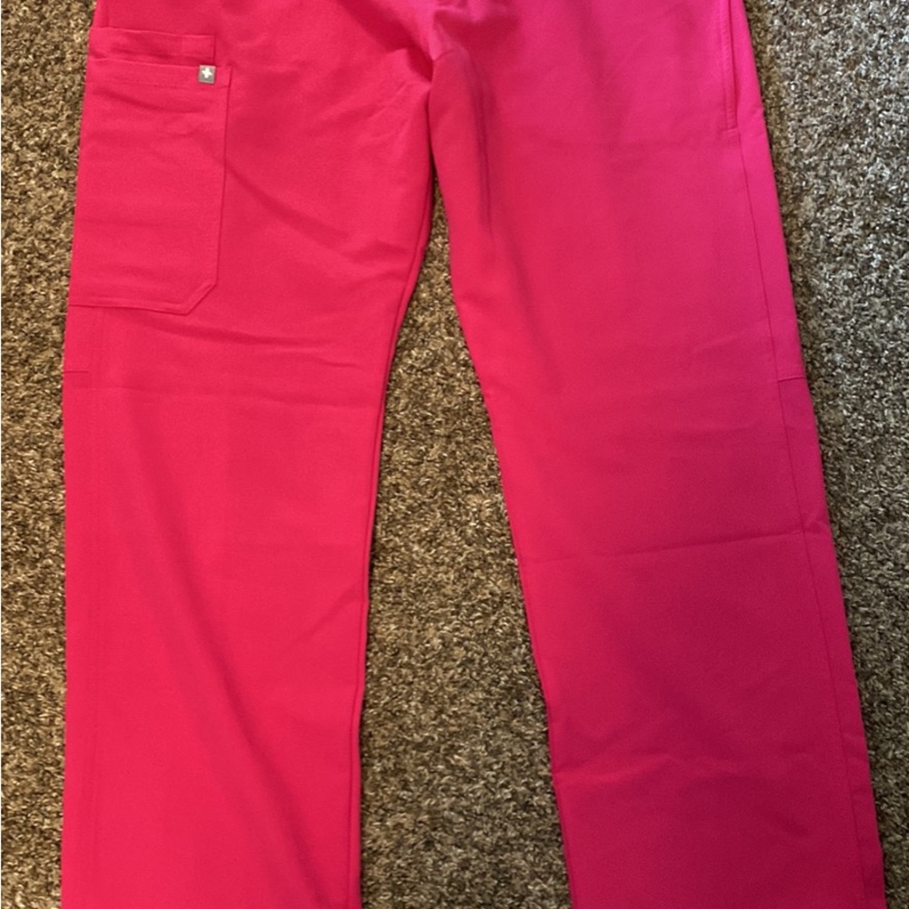 New without tags yolo shocking pink figs scrub pants